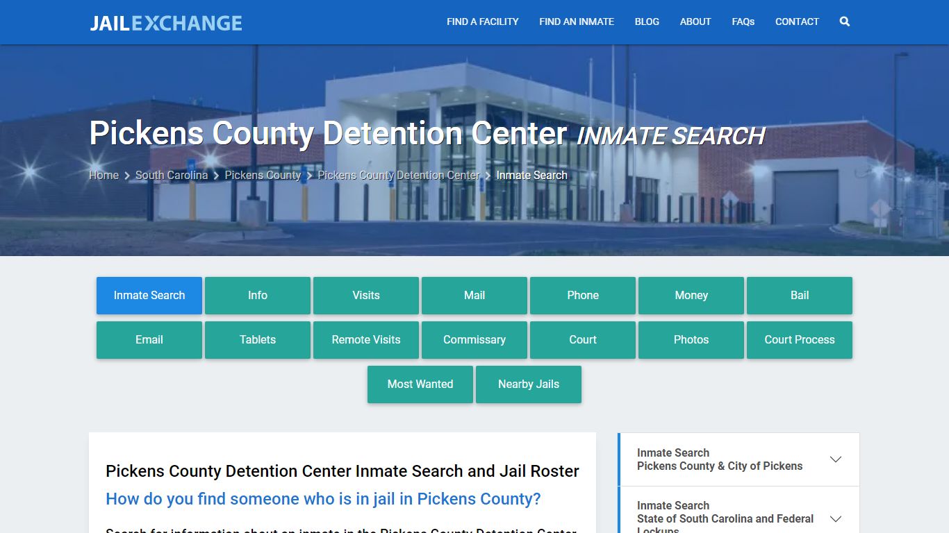 Pickens County Detention Center Inmate Search - Jail Exchange
